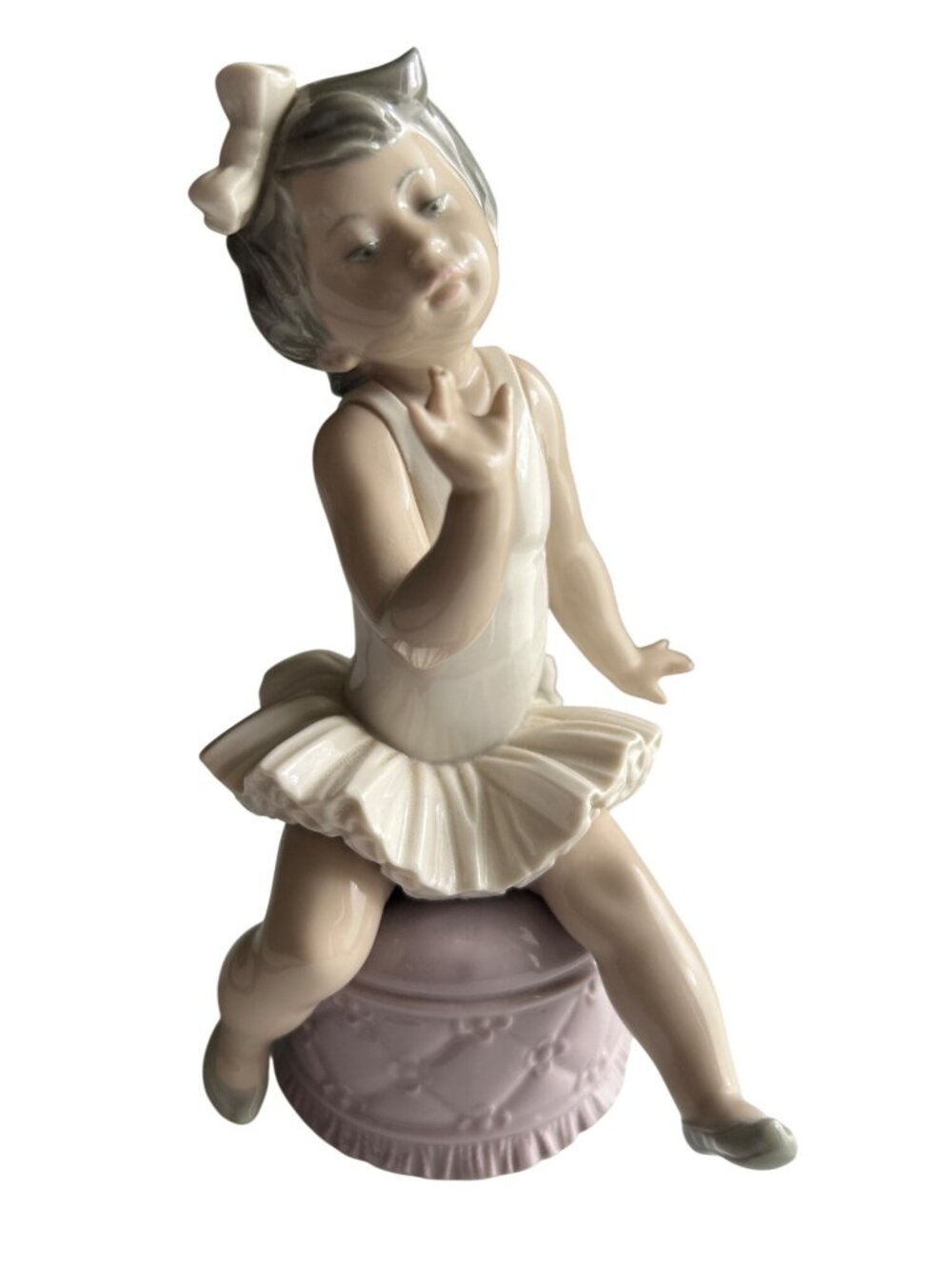 Vtg Lladro Figurine Little Ballet Girl Ballerina Retired Collectible Ceramic